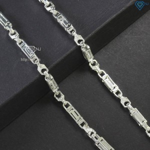Dây chuyền bạc nam đốt trúc vuông giá rẻ DCK0130 - Trang Sức TNJ