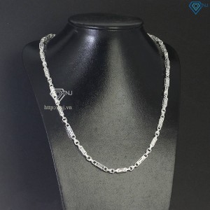 Dây chuyền bạc nam đốt trúc vuông giá rẻ DCK0130 - Trang Sức TNJ