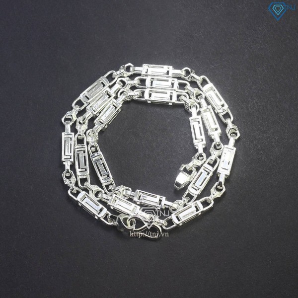 Dây chuyền bạc nam đốt trúc vuông to giá rẻ DCK0133