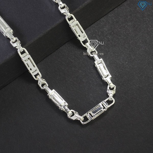Dây chuyền bạc nam đốt trúc vuông to giá rẻ DCK0133 - Trang Sức TNJ