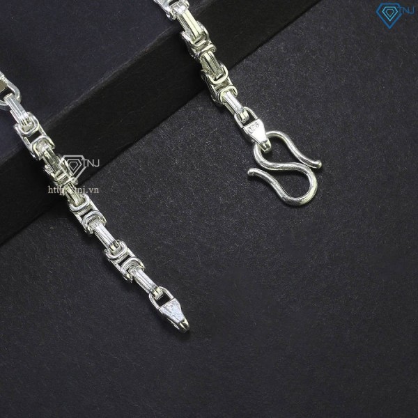 Dây chuyền bạc nam mắt xích vuông đẹp DCK0143
