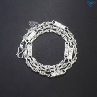 Dây chuyền bạc nam mắt xích vuông đẹp DCK0143