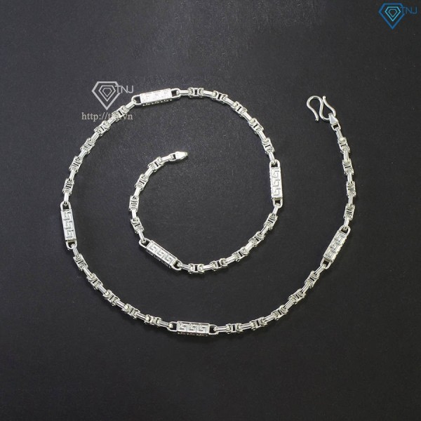 Dây chuyền bạc nam mắt xích vuông đẹp DCK0143