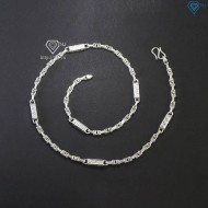 Dây chuyền bạc nam mắt xích vuông đẹp DCK0143