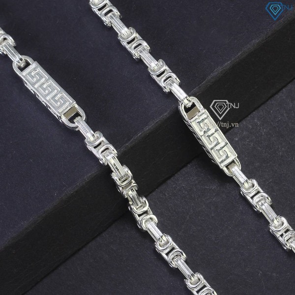 Dây chuyền bạc nam mắt xích vuông đẹp DCK0143