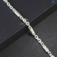 Lắc tay bạc nam mắt xích dạng đốt trúc đẹp LTA0154