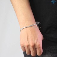 Lắc tay bạc nam mắt xích dạng đốt trúc đẹp LTA0154