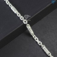 Lắc tay bạc nam hoạ tiết đốt trúc đẹp LTA0156