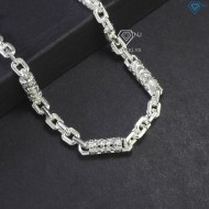 Lắc tay bạc nam hoạ tiết đốt trúc đẹp LTA0156