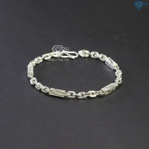 Lắc tay bạc nam hoạ tiết con báo LTA0158