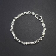 Lắc tay bạc nam hoạ tiết dạng xoắn đẹp LTA0159