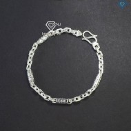 Lắc tay bạc nam hoạ tiết số 555 LTA0164