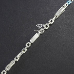 Lắc tay bạc nam hoạ tiết kim tiền LTA0165
