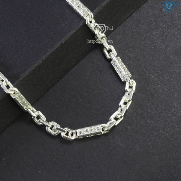 Lắc tay bạc nam hoạ tiết hình trái tim LTA0167