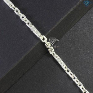 Lắc tay bạc nam hoạ tiết hình trái tim LTA0167