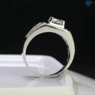 Nhẫn bạc nam đính full kim cương Moissanite đẹp 7.0mm NNAM0142