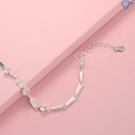 Lắc tay bạc nữ hình chiếc lá đính đá đẹp LTN0153 - Trang Sức TNJ