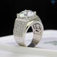 Nhẫn nam bản to đính kim cương Moissanite 12mm - Kiểm định GRA NNAM014