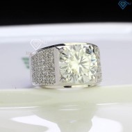 Nhẫn nam bản to đính kim cương Moissanite 12mm - Kiểm định GRA NNAM014