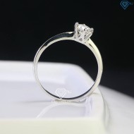 Nhẫn bạc nữ đơn giản đính kim cương Moissanite 5.0mm - Kiểm định G