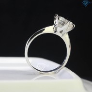 Nhẫn bạc nữ đơn giản đính kim cương Moissanite 8.0mm NNM0055