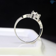 Nhẫn bạc nữ hình lượn sóng đính kim cương Moissanite 6.0mm NNM0056
