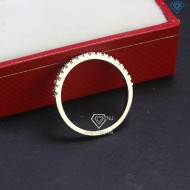 Nhẫn bạc nữ đơn giản đính full kim cương Moissanite NNM0058