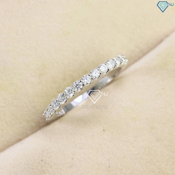 Nhẫn bạc nữ đính full kim cương Moissanite NNM0059
