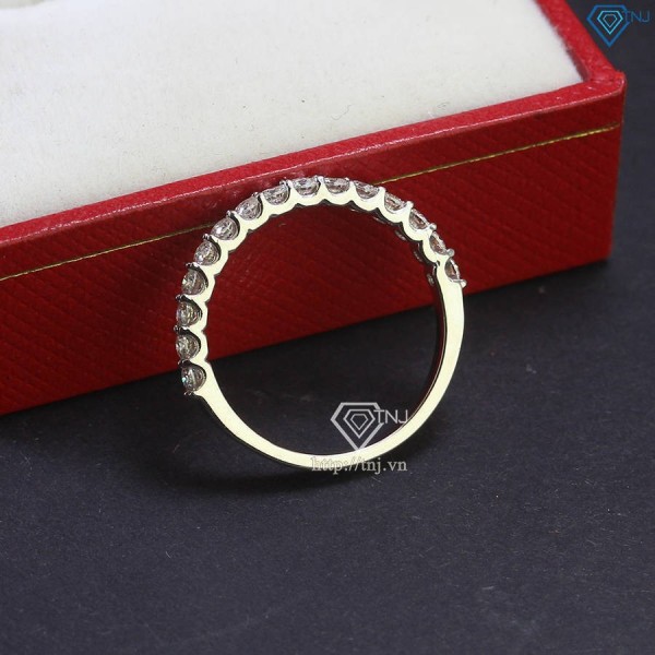 Nhẫn bạc nữ đính full kim cương Moissanite NNM0059