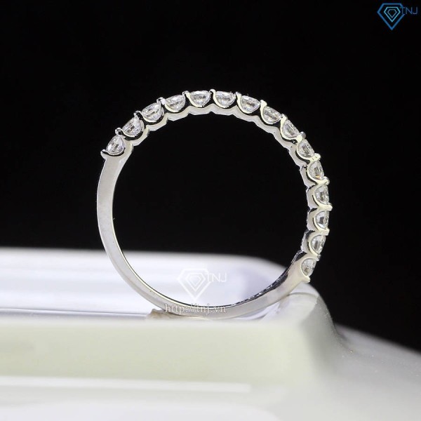 Nhẫn bạc nữ đính full kim cương Moissanite NNM0059