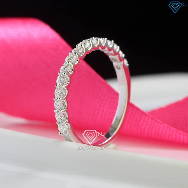 Nhẫn bạc nữ đính full kim cương Moissanite NNM0059