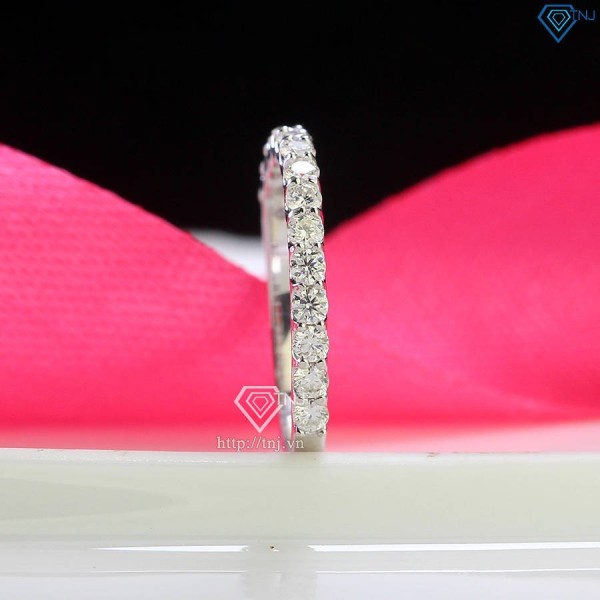 Nhẫn bạc nữ đính full kim cương Moissanite NNM0059