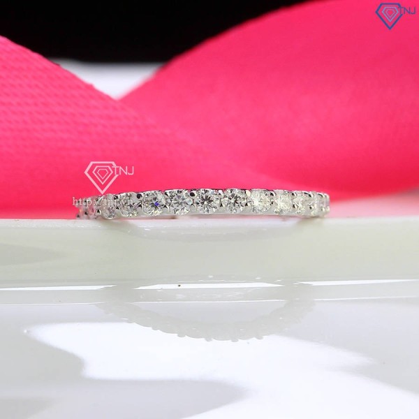 Nhẫn bạc nữ đính full kim cương Moissanite NNM0059