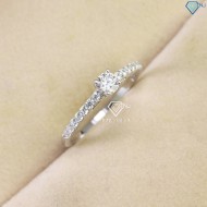 Nhẫn bạc nữ giá rẻ đính kim cương Moissanite 4.0mm NNM0063