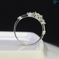 Nhẫn bạc nữ Hà Nội đính kim cương Moissanite 5.0mm NNM0074