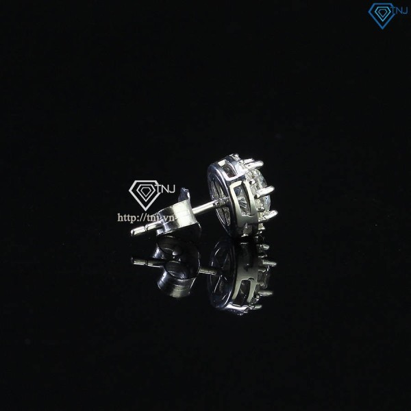 Bông tai nam 925 đính kim cương Moissanite 5mm BTAM0028