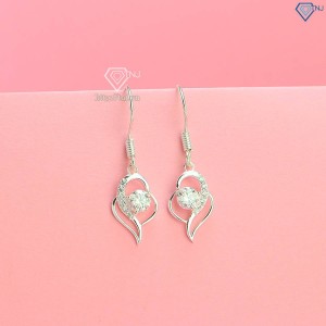 Bông tai Moissanite nữ hình trái tim đính kim cương 5mm BTNM0012
