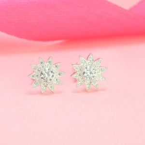 Bông tai bạc nữ hoa hướng dương đẹp BTN0259