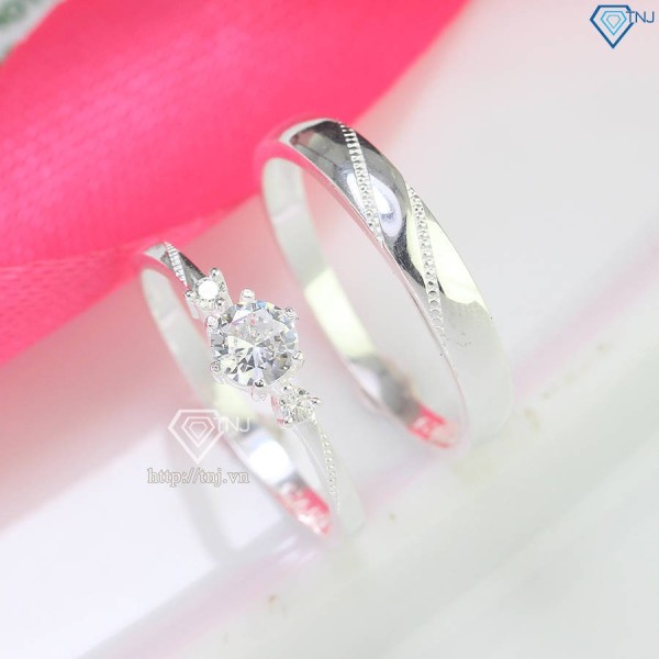 Nhẫn đôi bạc nam nữ sang trọng ND0494 - Trang Sức TNJ