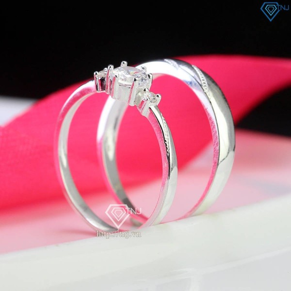 Nhẫn đôi bạc nam nữ sang trọng ND0494 - Trang Sức TNJ