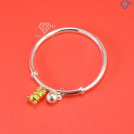 Quà trung thu cho bé lắc bạc sơ sinh khắc tên hình rồng vàng LTT0159