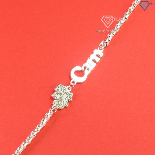 Quà trung thu cho bé lắc bạc cho bé khắc tên hình con rồng đẹp LTT0162