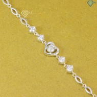 Quà trung thu cho người yêu lắc tay bạc nữ hình trái tim LTNM0002