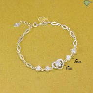 Quà trung thu cho người yêu lắc tay bạc nữ hình trái tim LTNM0002