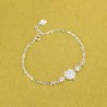 Quà trung thu cho người yêu lắc tay nữ hình cỏ 4 lá đính kim cương Moissanite 4mm - Kiểm định GRA LTNM0007