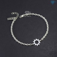 Vòng tay đôi bạc mặt trăng và mặt trời khắc tên theo yêu cầu LTD0059