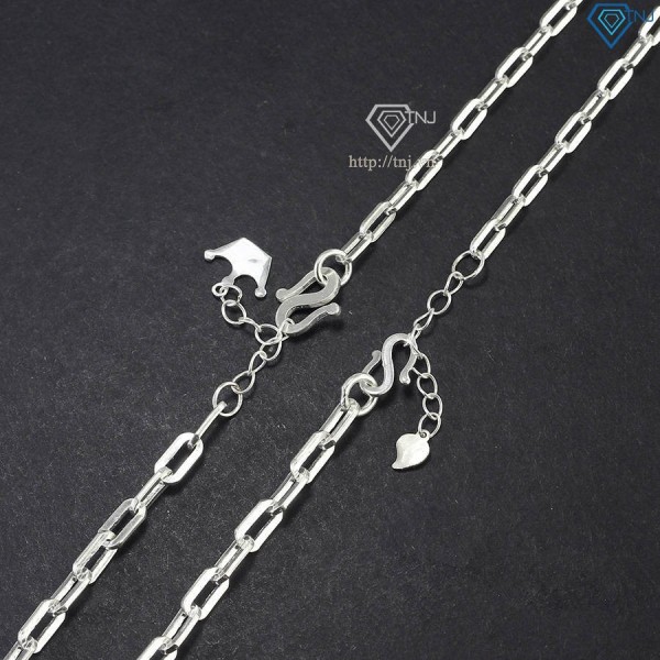 Vòng tay đôi bạc mắt xích cá tính khắc chữ cái theo yêu cầu LTD0061