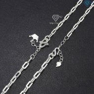 Vòng tay đôi bạc mắt xích cá tính khắc chữ cái theo yêu cầu LTD0061