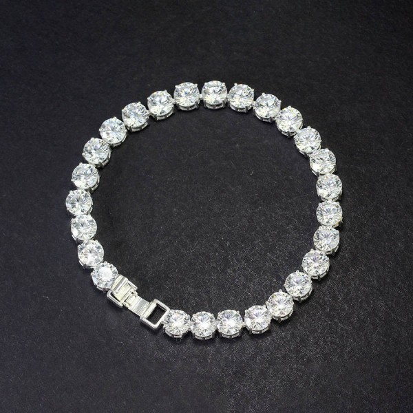 Lắc tay bạc Tennis cho nam đính đá 6mm LTA0175