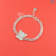 Lắc bạc cho bé mặt hình con voi khắc tên LTT0168- Trang Sức TNJ